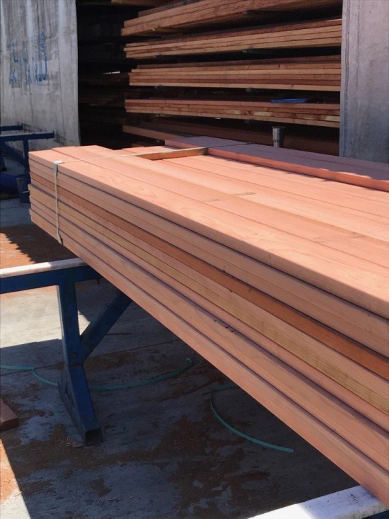 All heart redwood decking