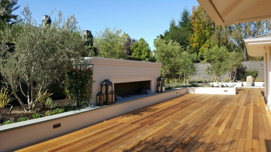 Installed redwood 2x6 deck