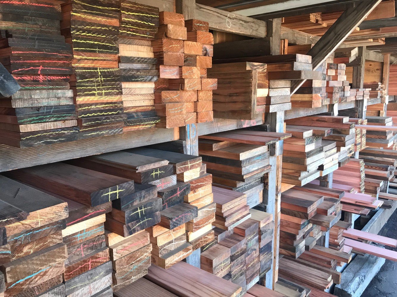 stocked dry redwood all heart lumber