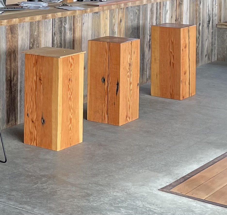 Large Reclaimed Fir Timbers Stools