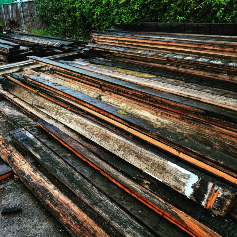 Reclaimed water tank redwood