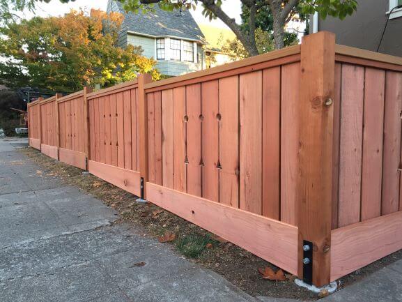 Redwood fence on sale