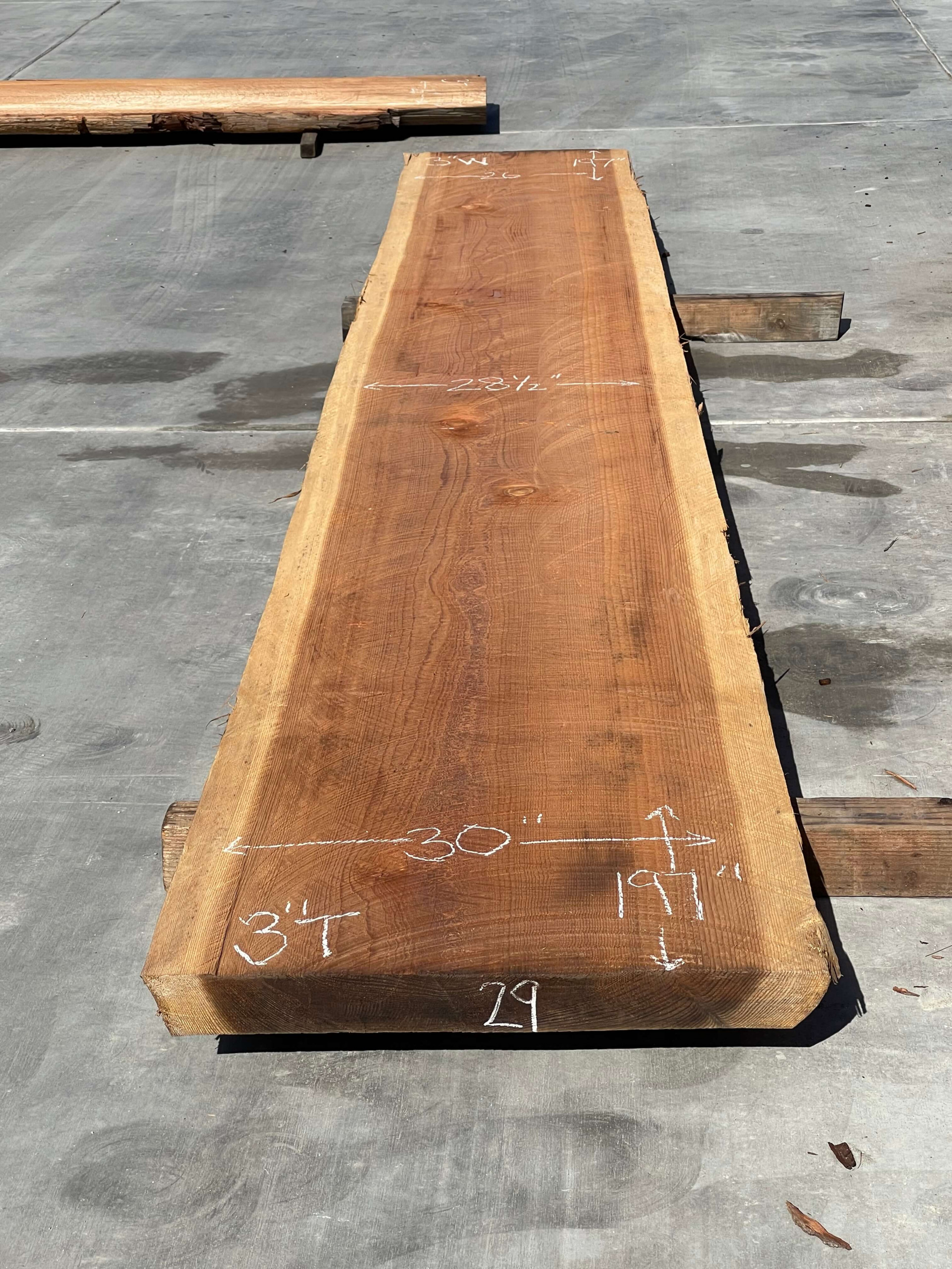 Live edge redwood