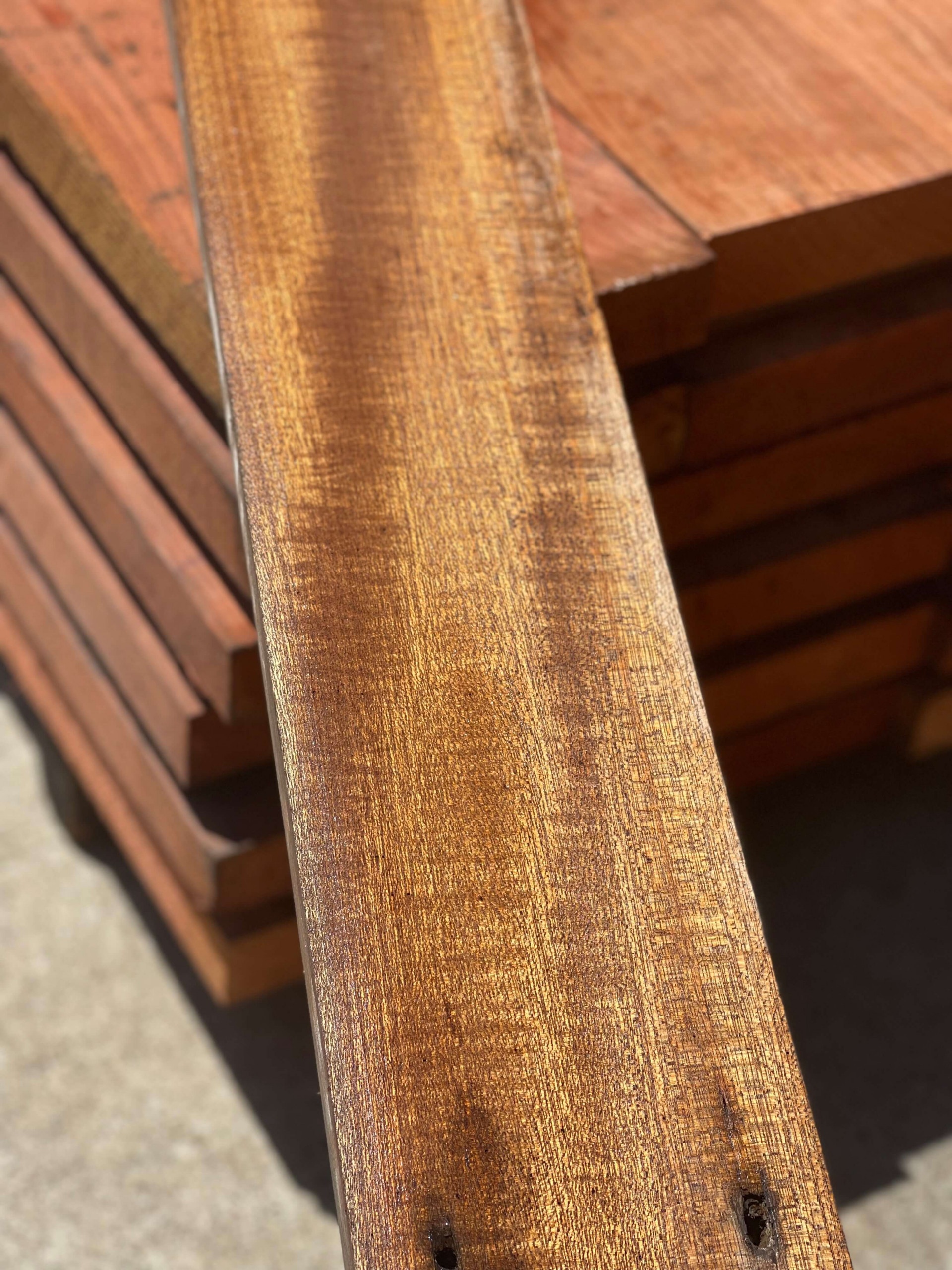 reclaimed mahogany decking